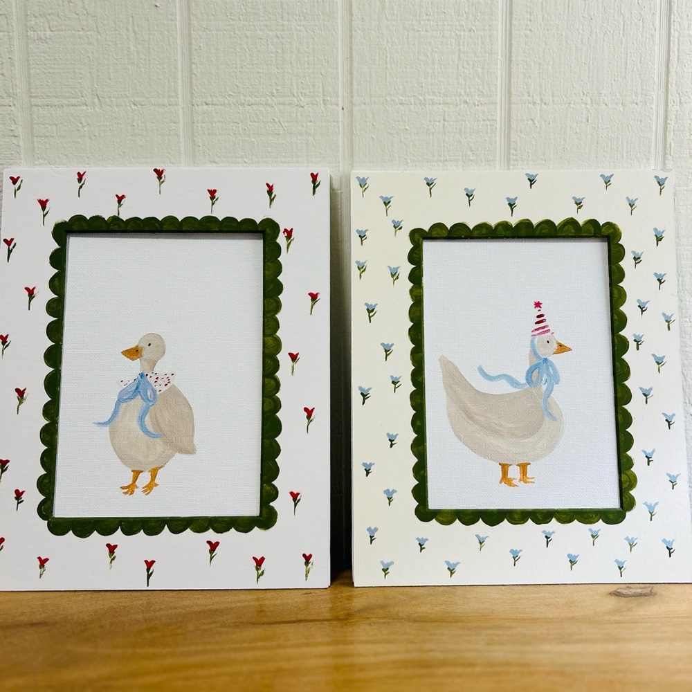 Hand painted matted frames - Picture 5 of 5